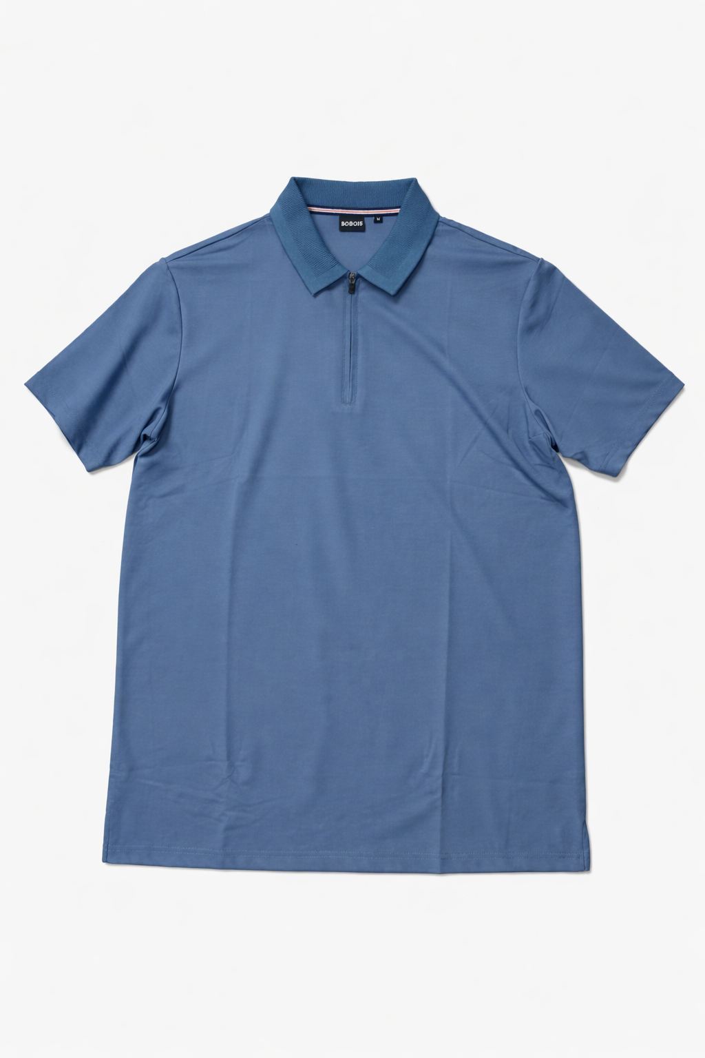 Playera Polo para Hombre con Cierre Premium Antiarrugas A61419 Azul
