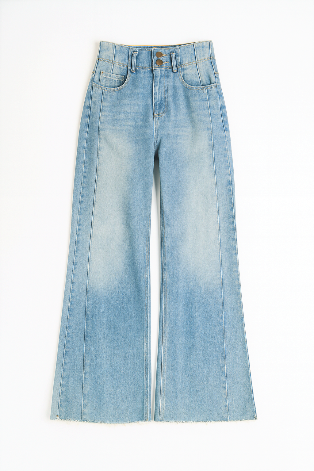 Jeans Para Mujer Wide Leg Mezclilla V51100 Bleach