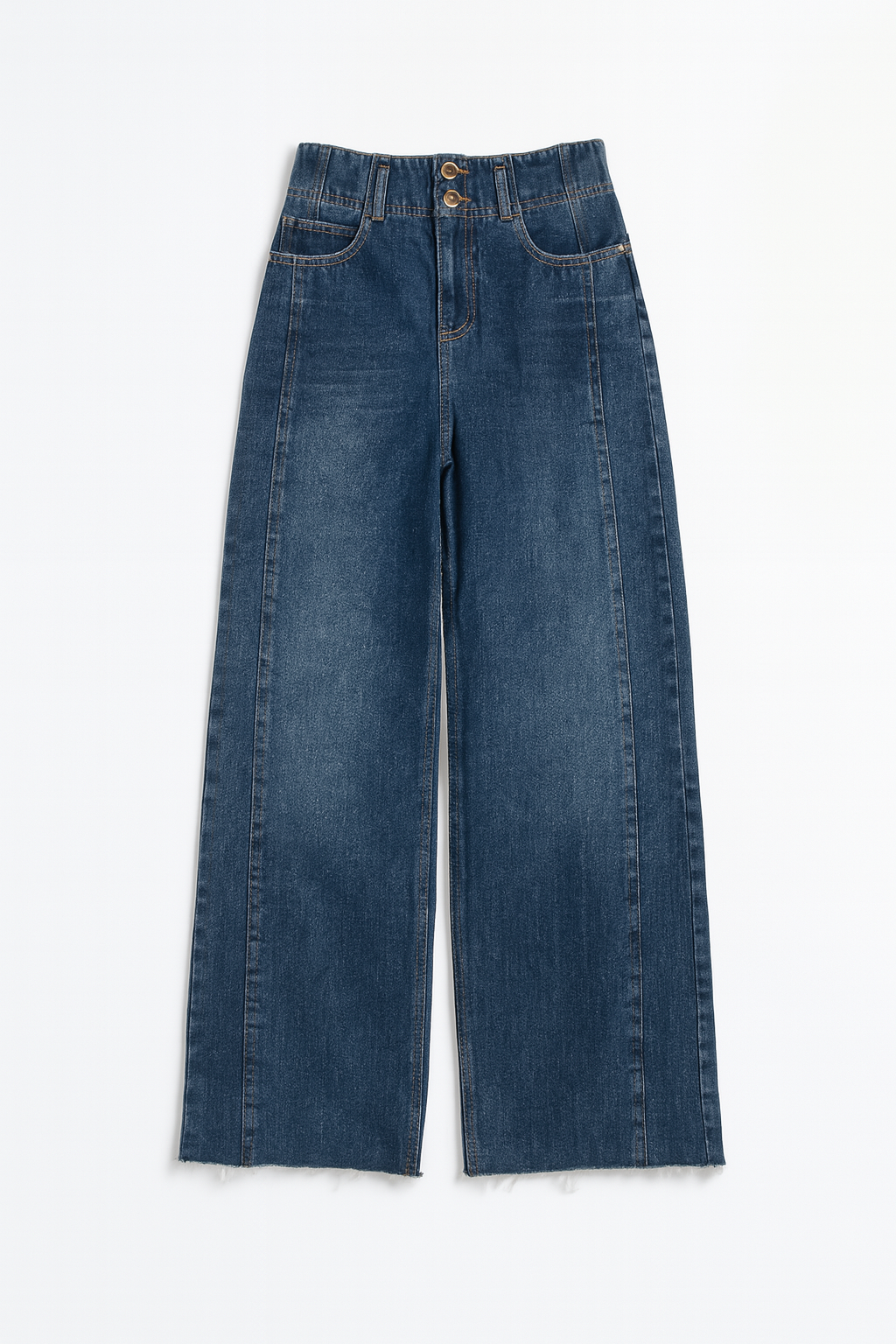 Jeans Para Mujer Wide Leg Mezclilla V51100 Stone