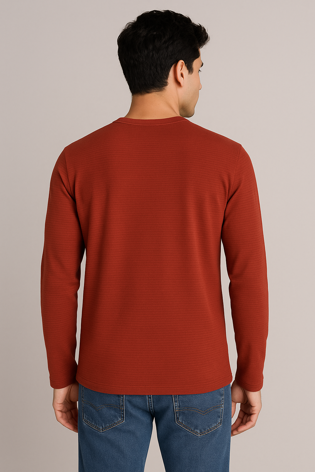 Playeras Para Hombre Básica Acanalada A55315 Chedron