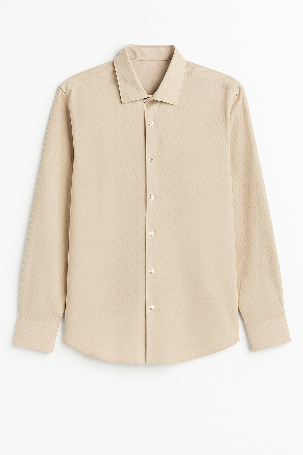 Camisas Para Hombre Jacquard Geométrica ML B55323 Arena