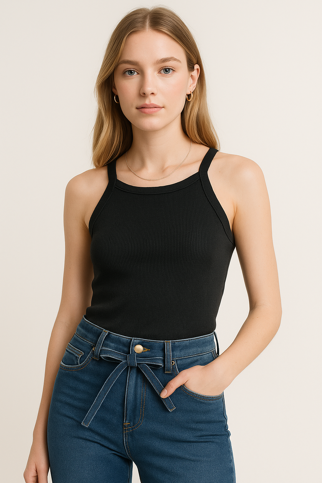 Blusas Para Mujer Tank Top N51140 Negro