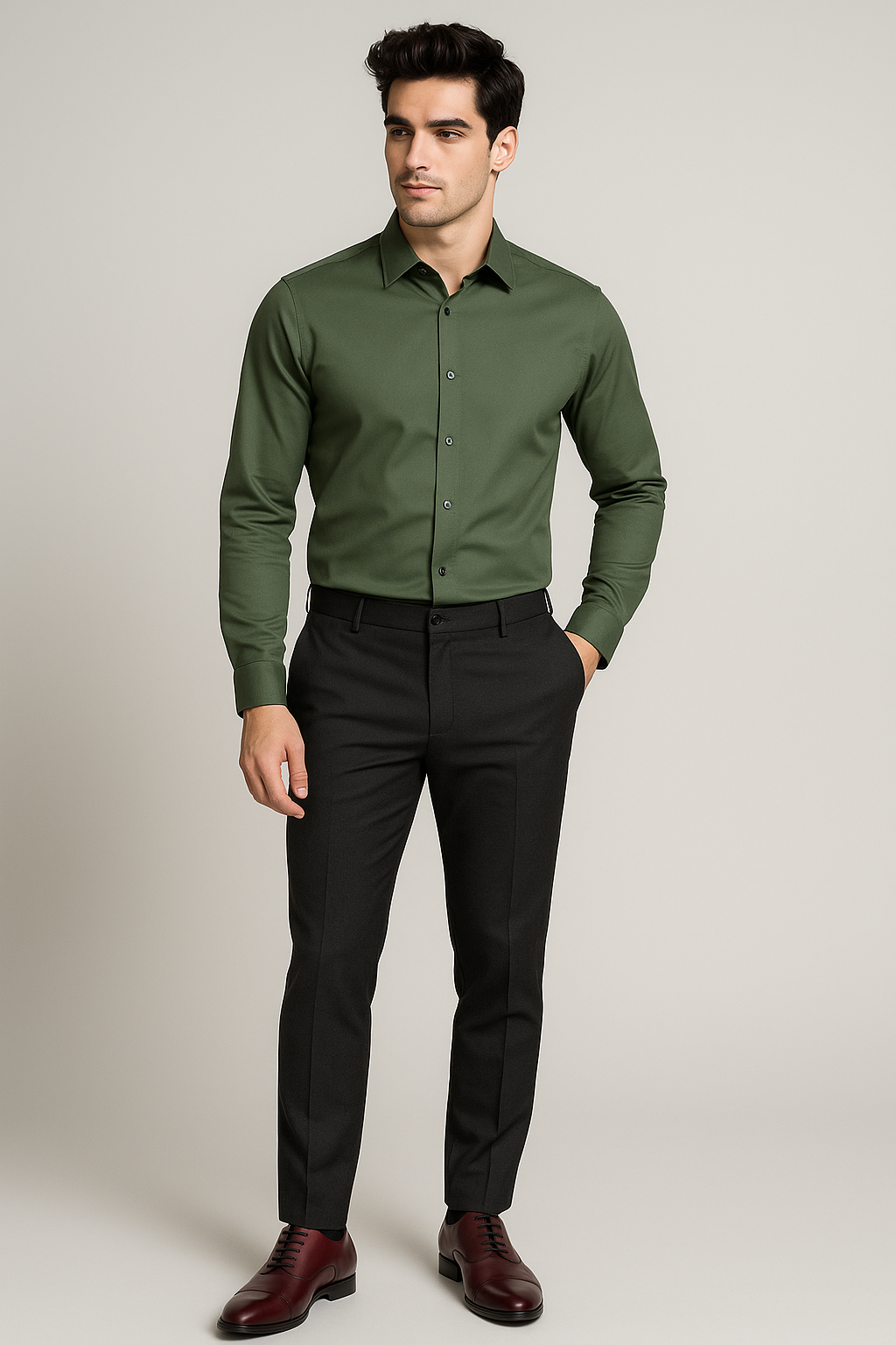 Pantalones Para Hombre Moda De Vestir G55405 Oxford