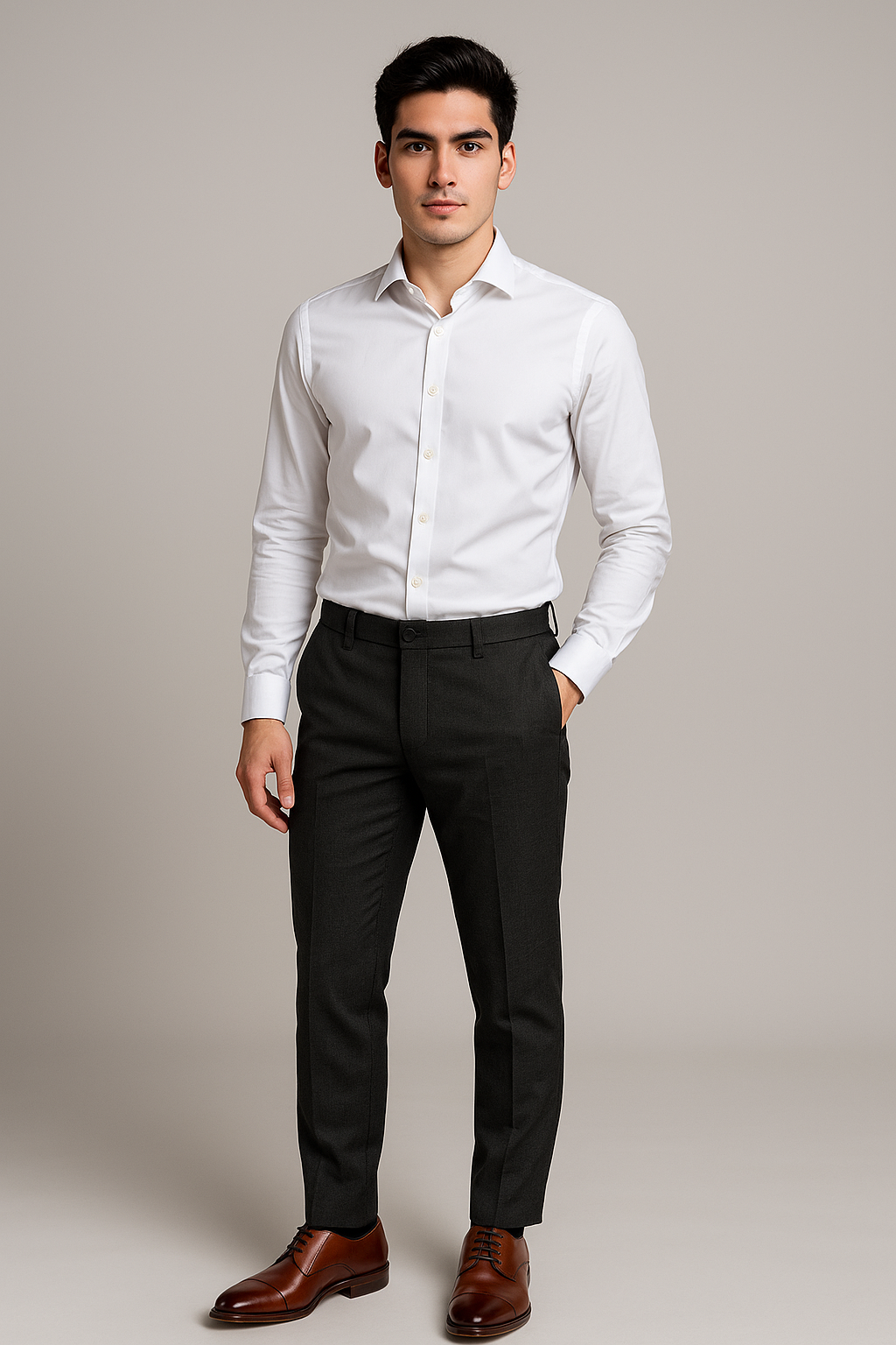 Pantalones Para Hombre Slim Formal G55406 Negro