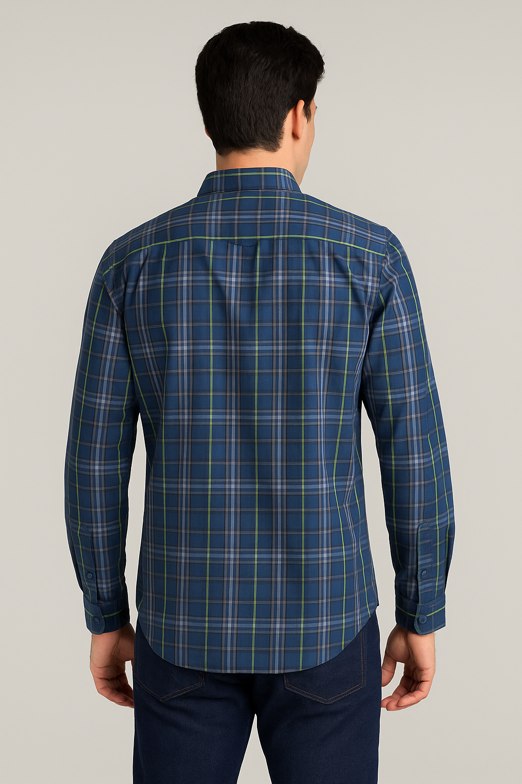 Camisas Para Hombre Cuadros Clásica Con Bolsillo B55207 Oxford