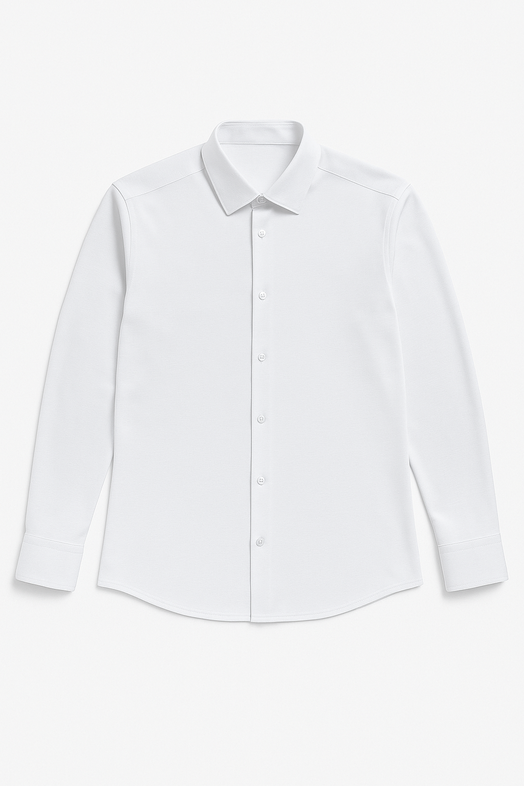 Camisas Para Hombre Jersey Spandex De Punto B55402 Blanco