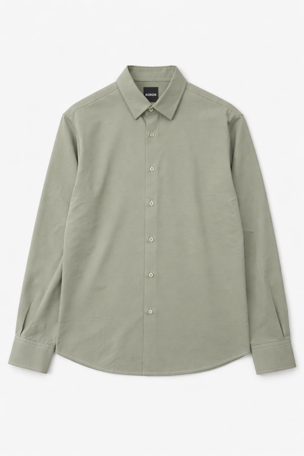 Camisa para Hombre Manga Larga Piqué Stretch Sin Arrugas B61401 Sage