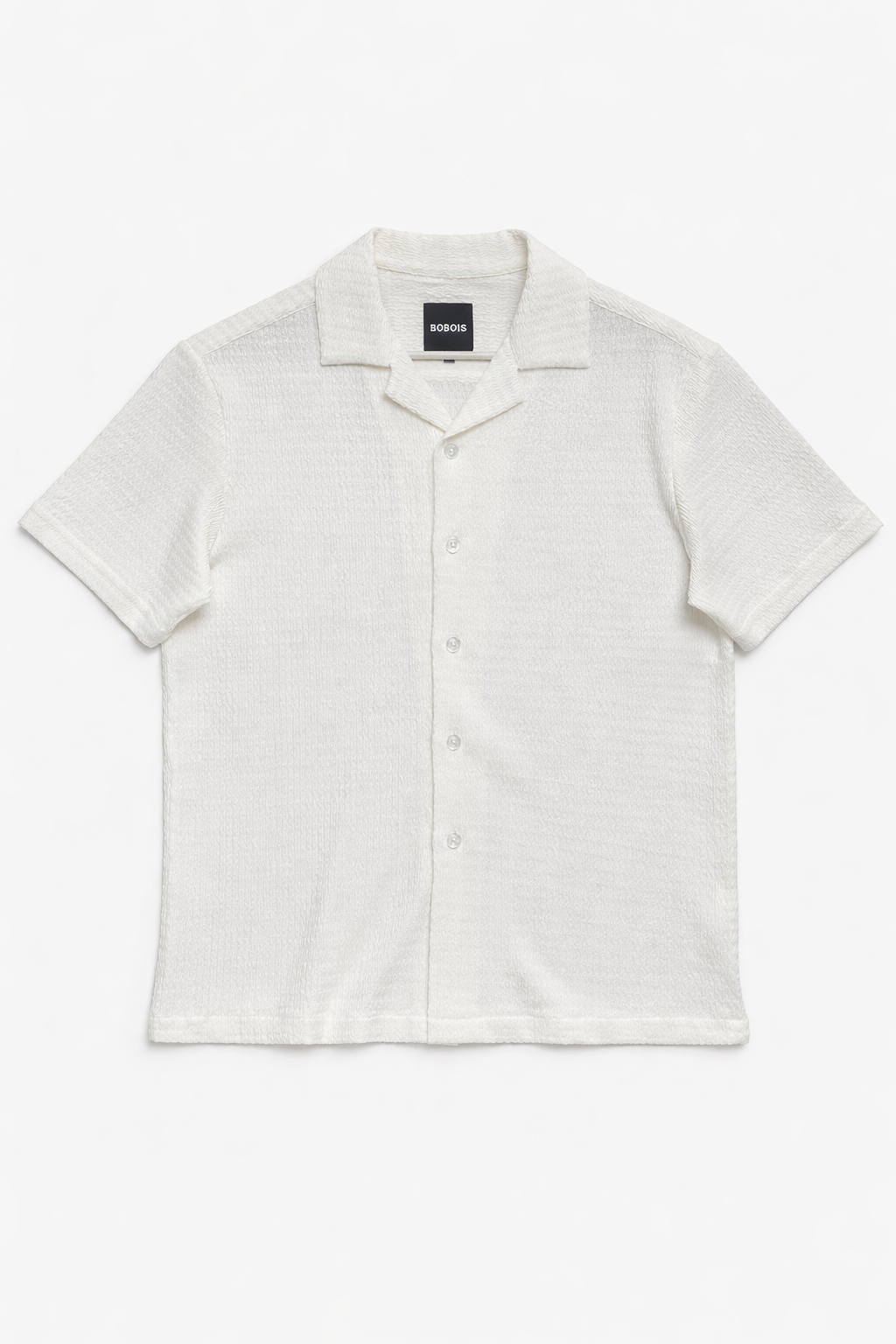 Camisa para Hombre Manga Corta Super Stretch Antiarrugas B61452 Hueso