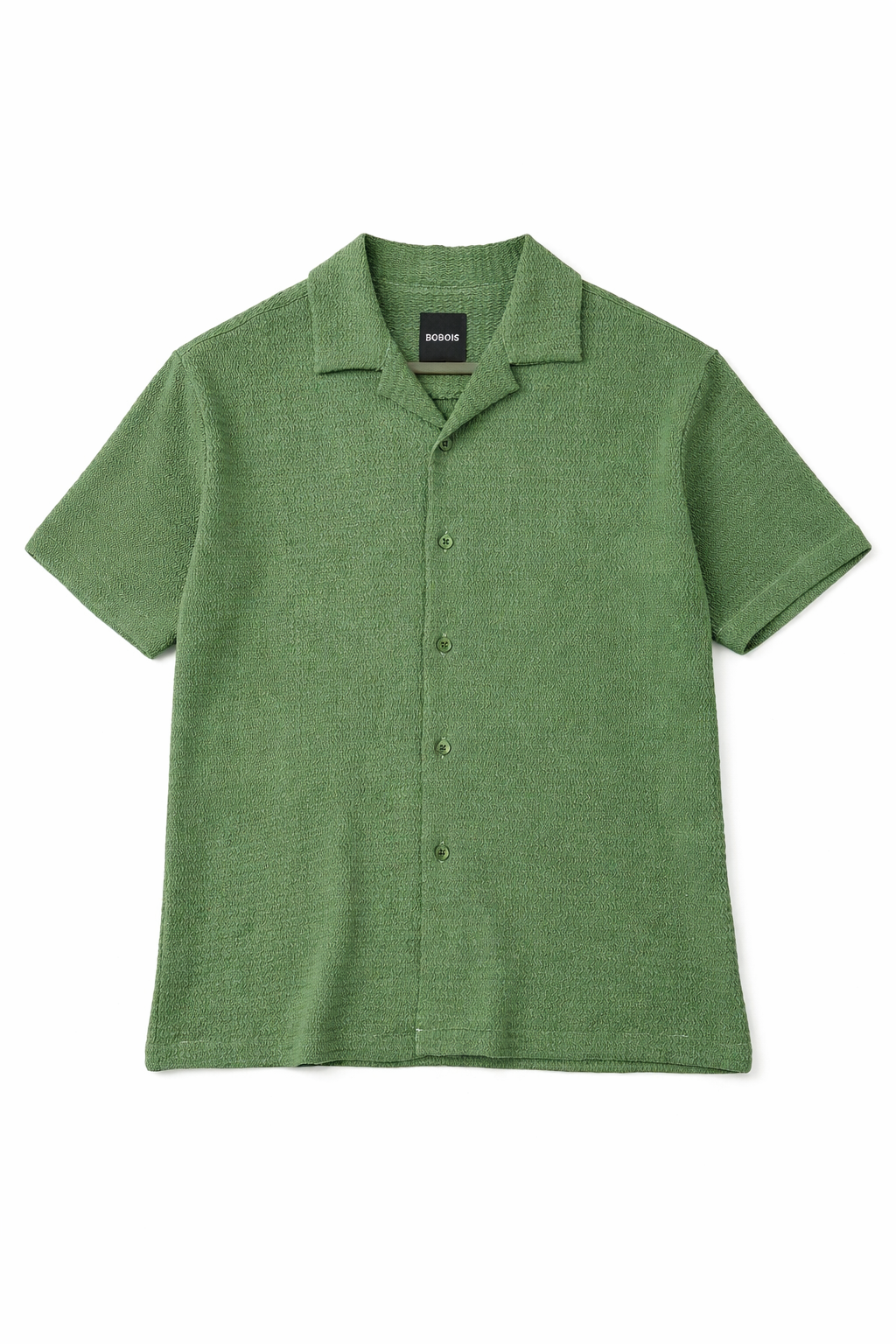 Camisa para Hombre Manga Corta Super Stretch Antiarrugas B61452 Verde