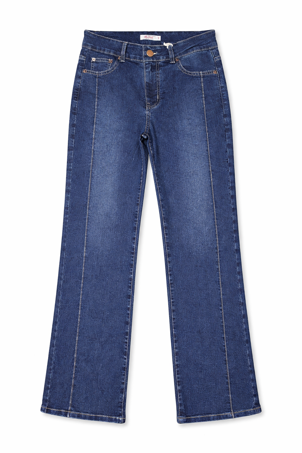 Jeans Para Mujer Wide Leg Con Pespunte Rectos V61102 Stone