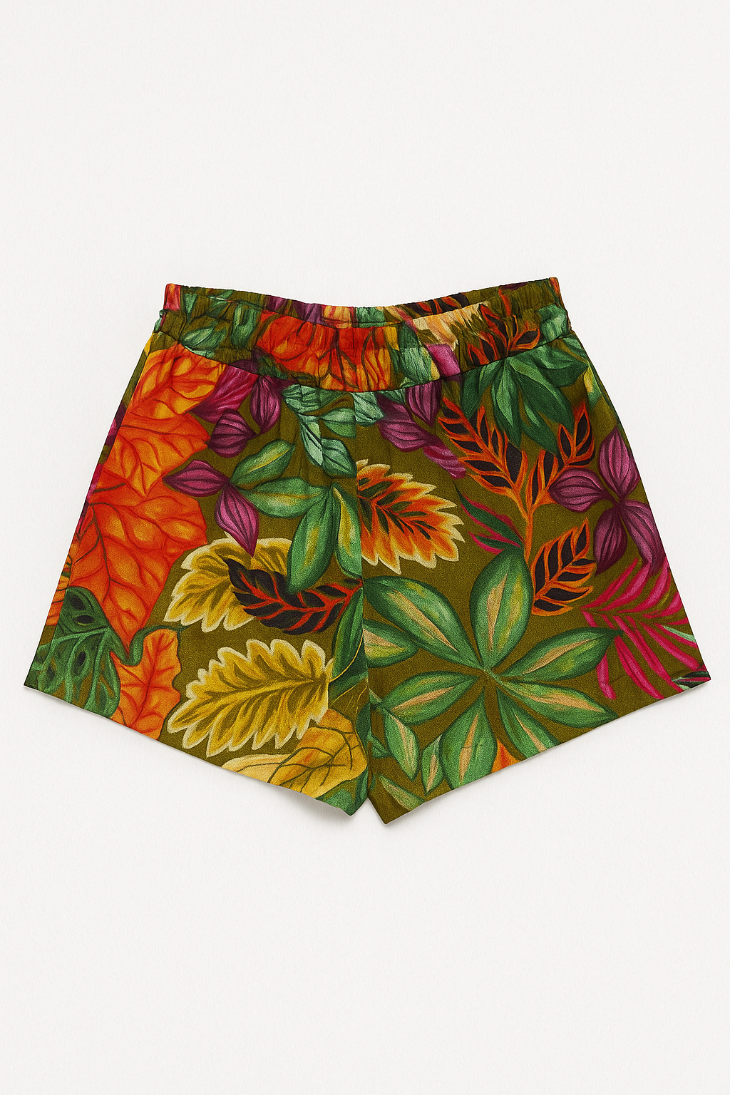 Shorts Para Mujer Tipo Lino Estampado Y51105 Verde