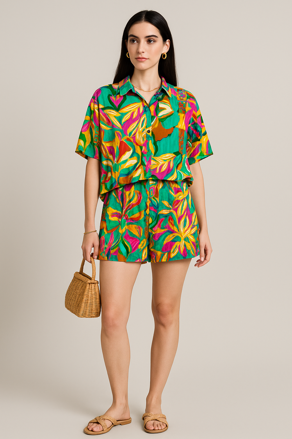 Blusas Para Mujer Camisera Estampada N51139 Unico