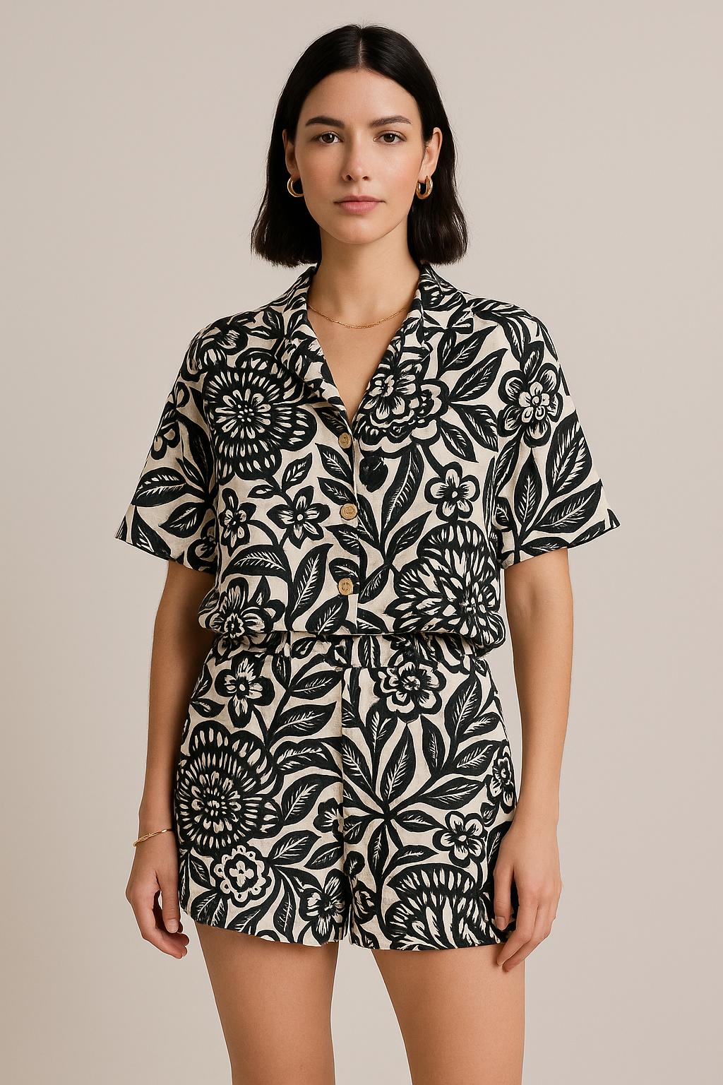 Blusas Para Mujer Camisera Tipo Lino N51104 Unico