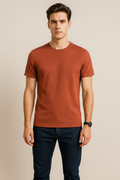 Playeras Para Hombre Jacquard Spandex A55303 Chedron