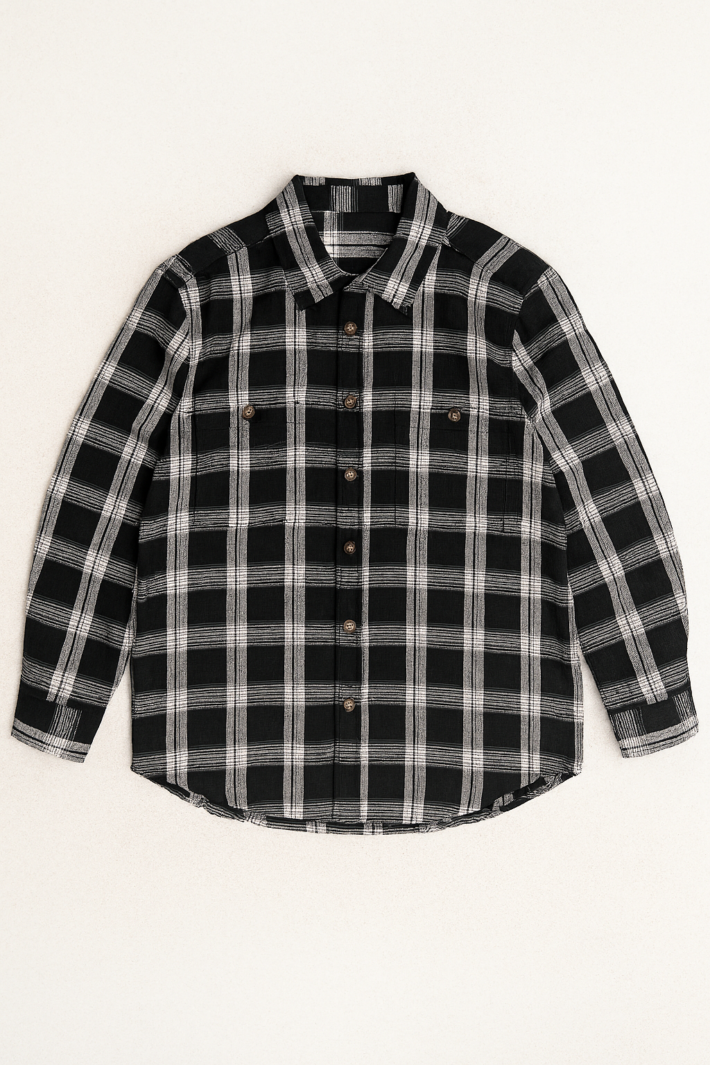 Camisolas Para Hombre Jacquard De Cuadros B55329 Negro