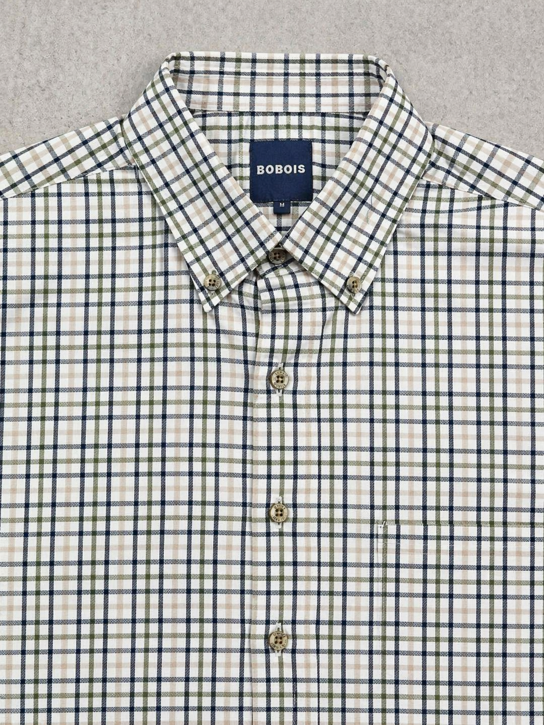 Camisas Para Hombre Manga Larga Cuadros Multicolor B61105 Olivo