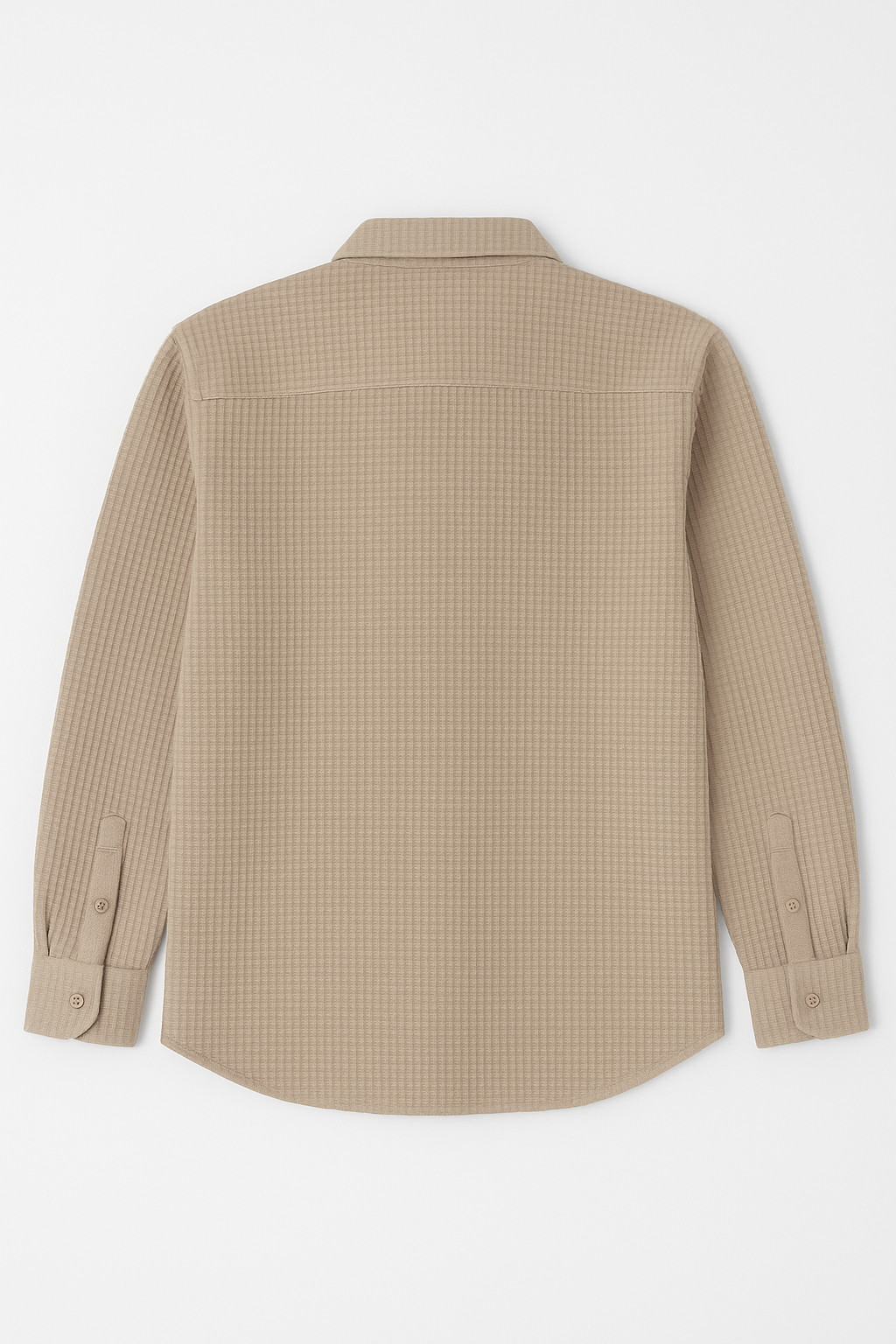 Camisas Para Hombre Jacquard Manga Larga B55325 Kaki