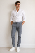 Pantalones Para Hombre Mechanic Formal Bolsillo Oculto Con Cierre G61301 Gris
