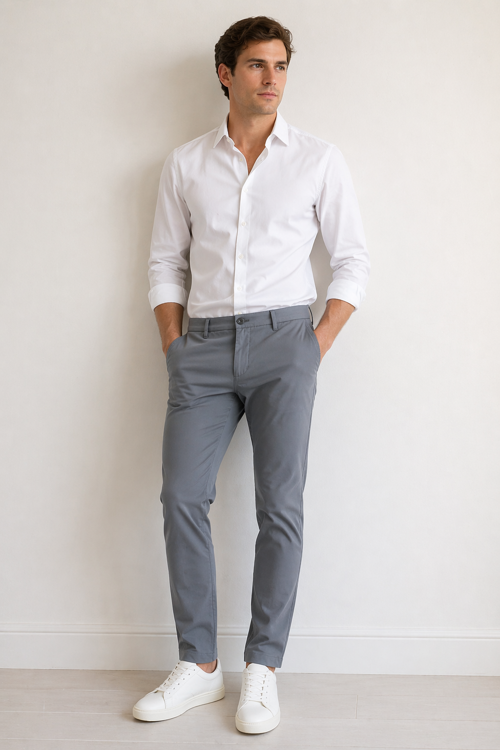 Pantalones Para Hombre Mechanic Formal Bolsillo Oculto Con Cierre G61301 Gris