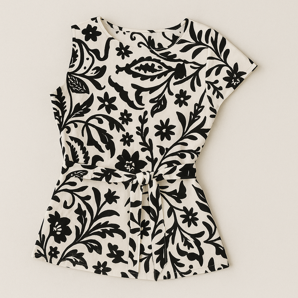 Blusas Para Mujer Tipo Lino Con Cinto N51123 Unico