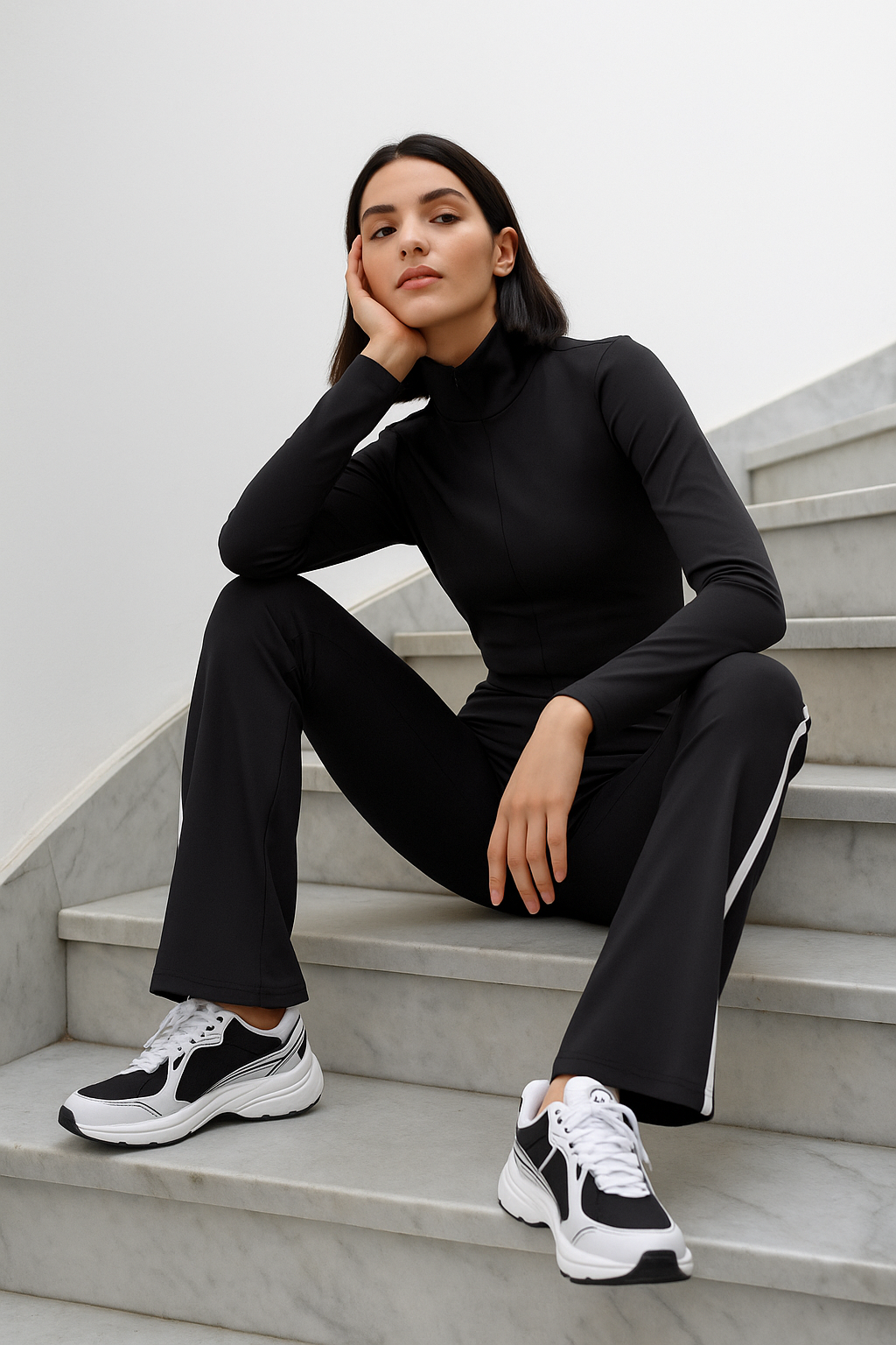 Chamarras Deportivas para Mujer Cierre Corto JYMC05 Negro