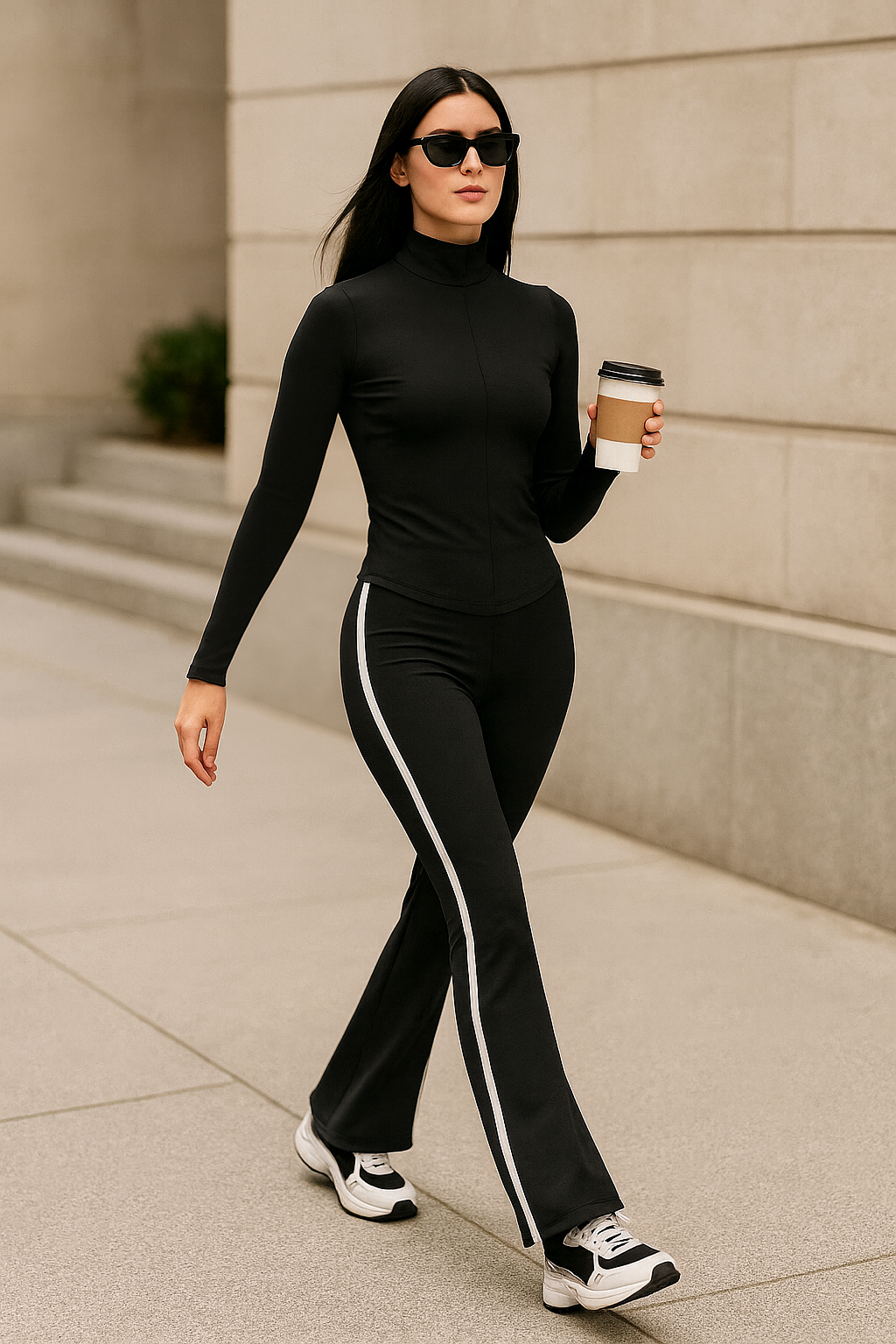 Chamarras Deportivas para Mujer Cierre Corto JYMC05 Negro