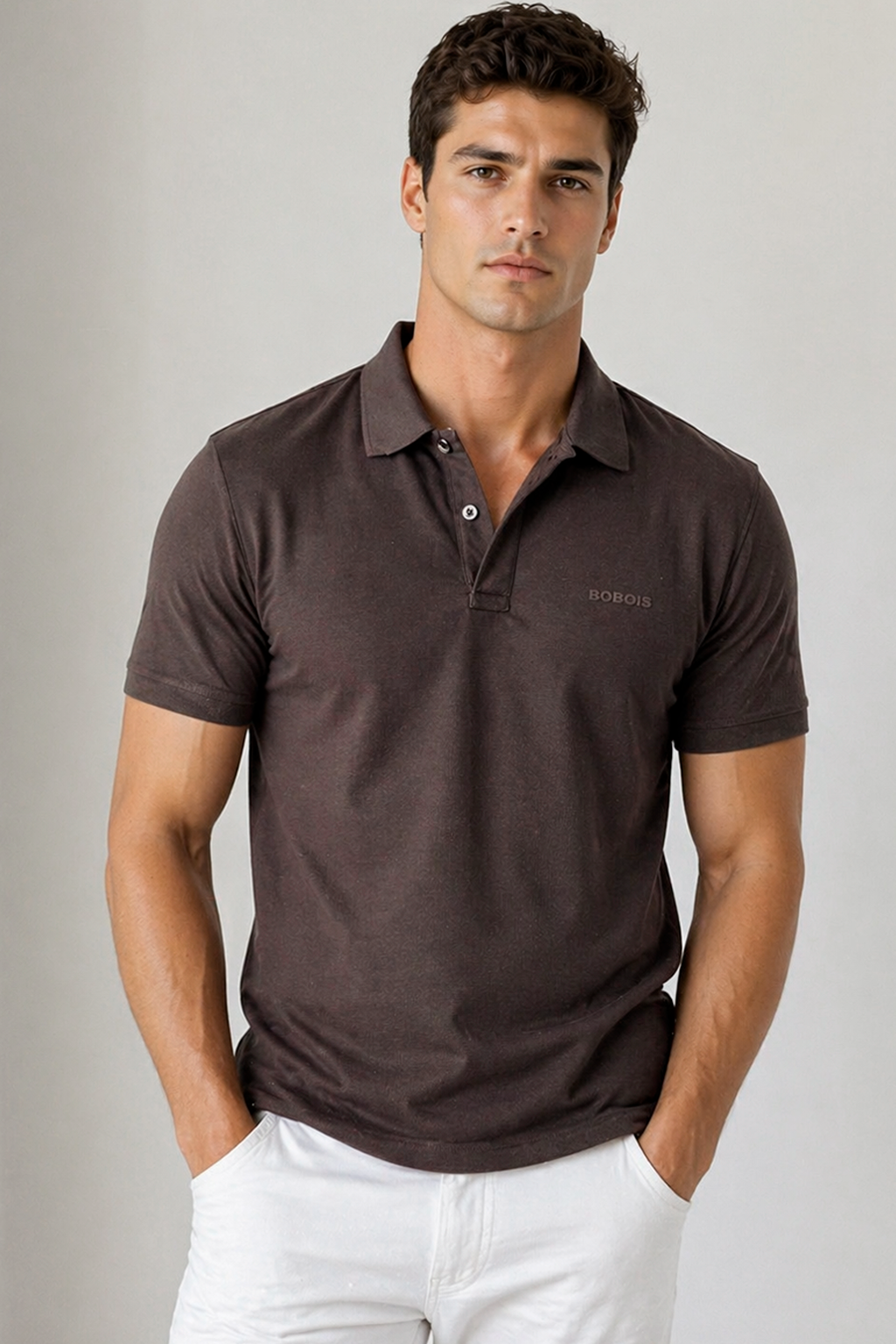 Playeras Polo Para Hombre Manga Corta Basica APOLBS Chocolate