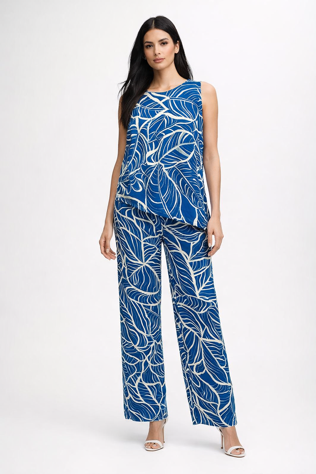 Pantalones Para Mujer Ligero Fresco Amplio W61112 Azul