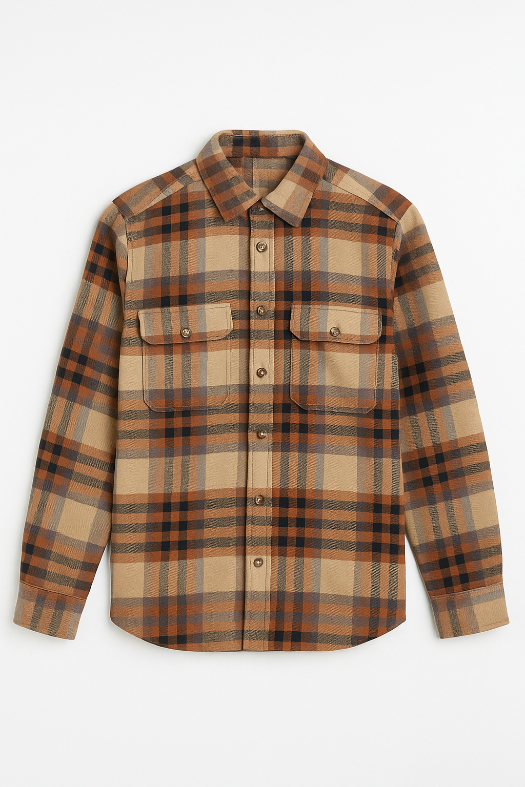 Camisolas Para Hombre Estilo Leñador B55130 Camel