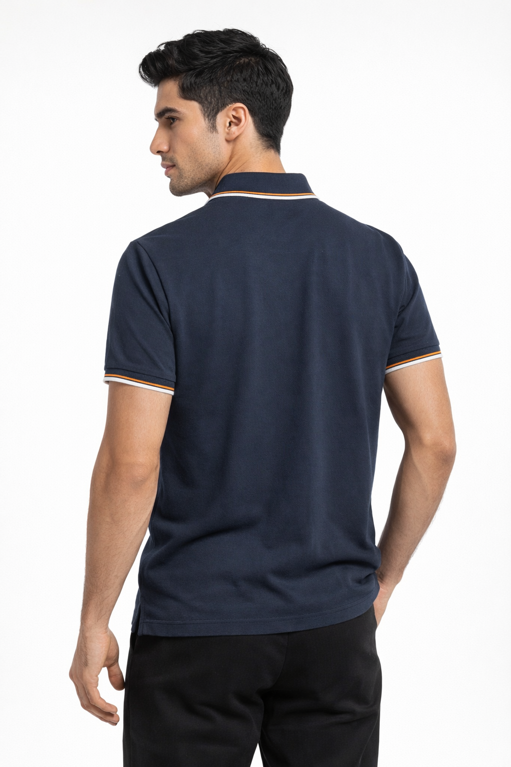 Playera Polo para Hombre Transpirable Stretch Antiarrugas A61413 Marino