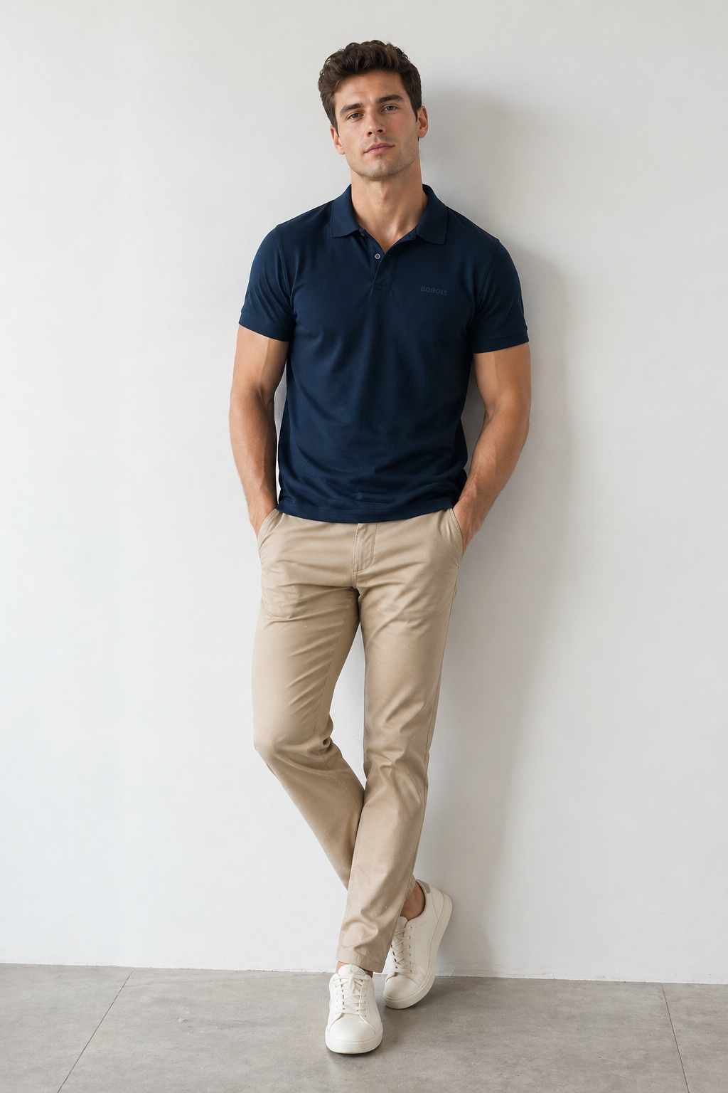 Playeras Polo Para Hombre Manga Corta Basica APOLBS Marino