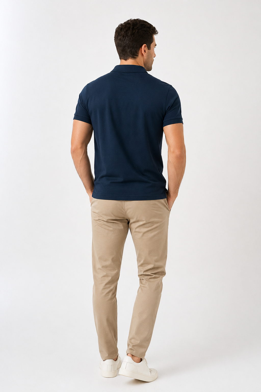 Playeras Polo Para Hombre Manga Corta Basica APOLBS Marino