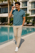 Playeras Polo Para Hombre Manga Corta Basica APOLBS Verde