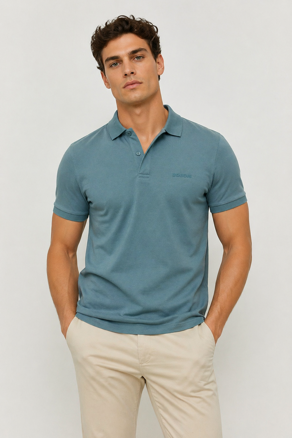 Playeras Polo Para Hombre Manga Corta Basica APOLBS Verde
