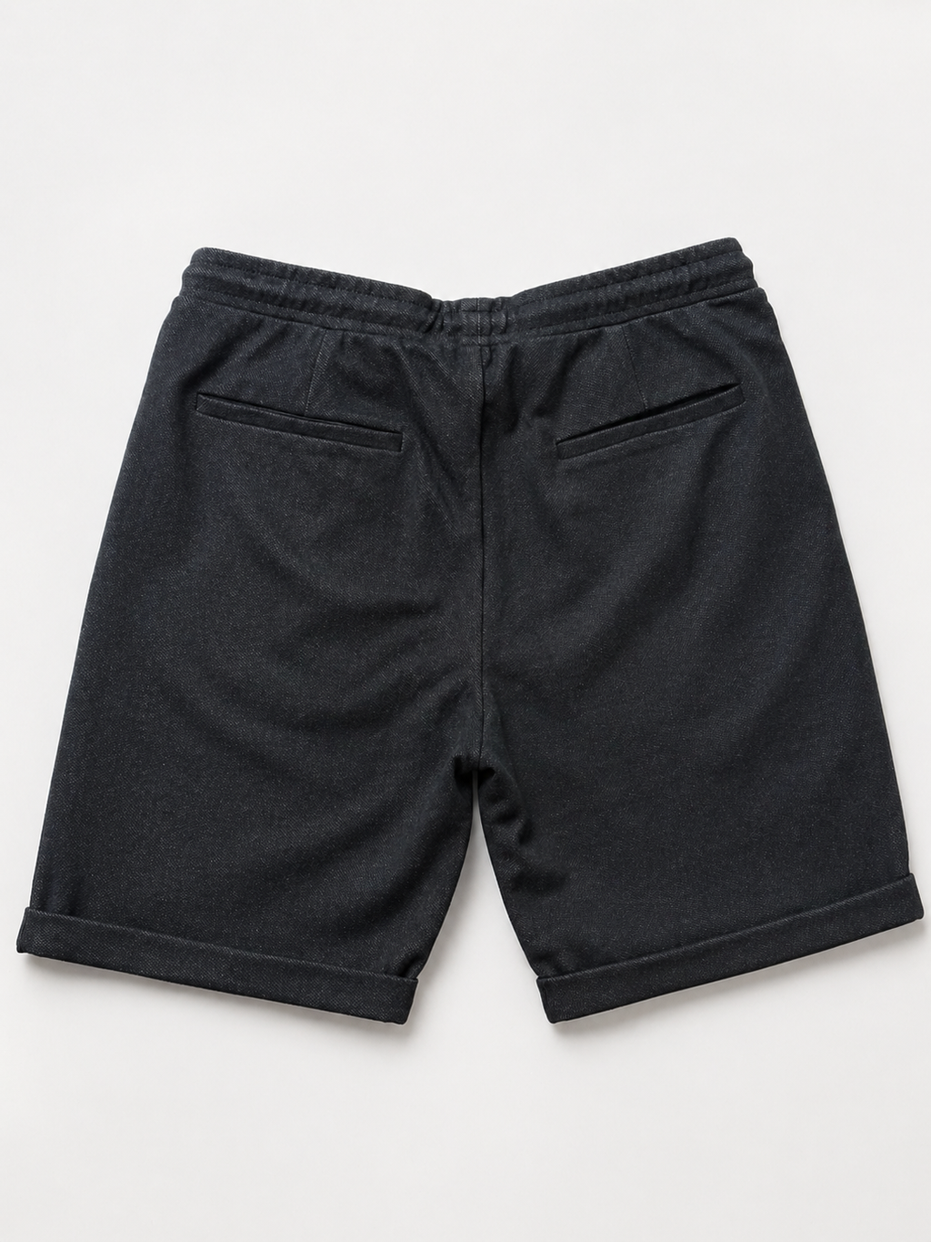 Shorts Para Hombre Bermudas Cortos Tejidos Con Jareta G61451 Negro