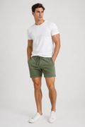 Shorts Para Hombre Bermudas Cortos Tejidos Con Jareta G61451 Olivo