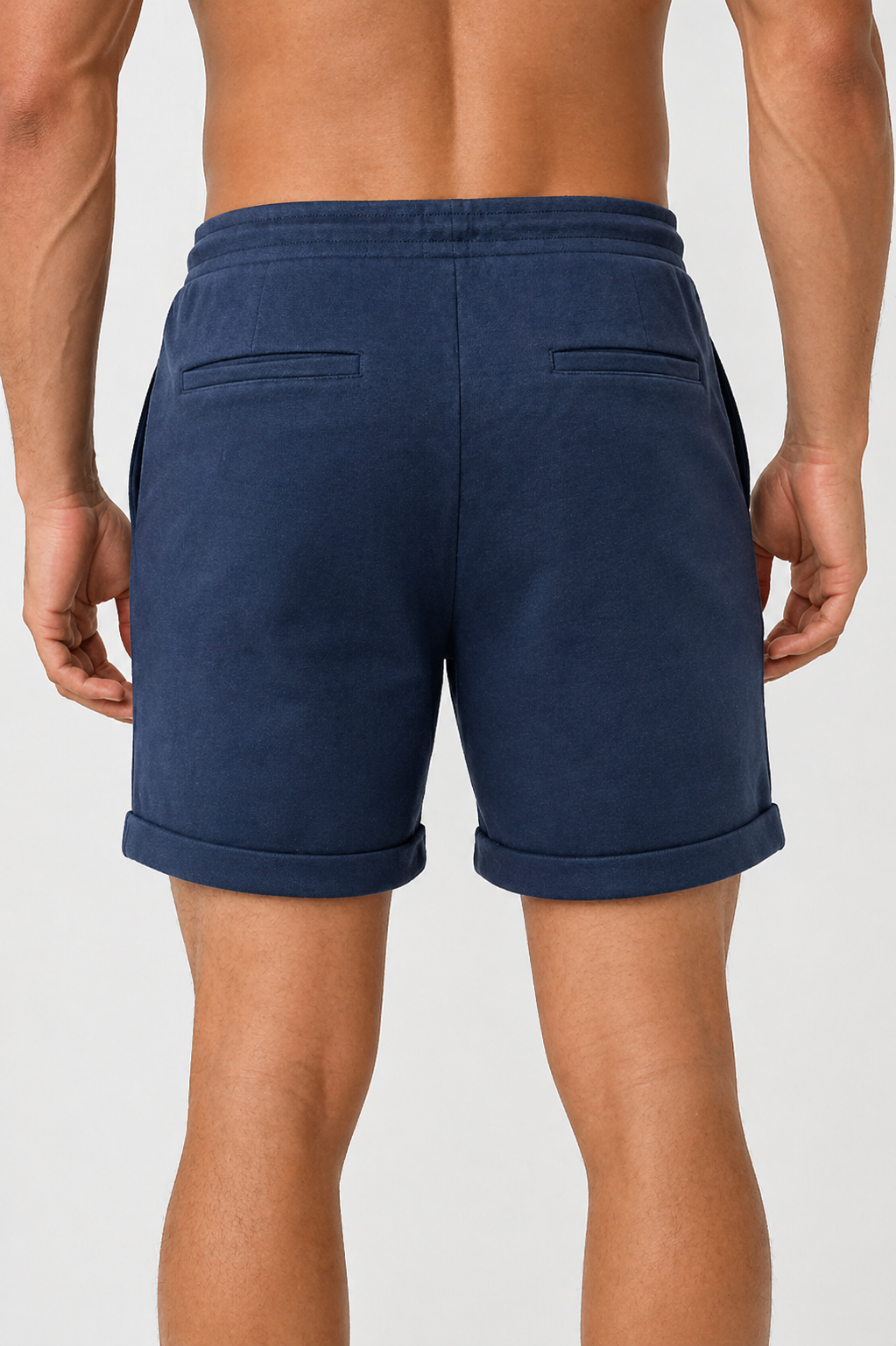 Shorts Para Hombre Bermudas Cortos Tejidos Con Jareta G61451 Marino
