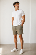 Shorts Para Hombre Bermudas Cortos Tejidos Con Jareta G61451 Kaki