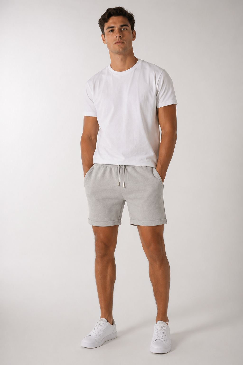 Shorts Para Hombre Bermudas Cortos Tejidos Con Jareta G61451 Beige