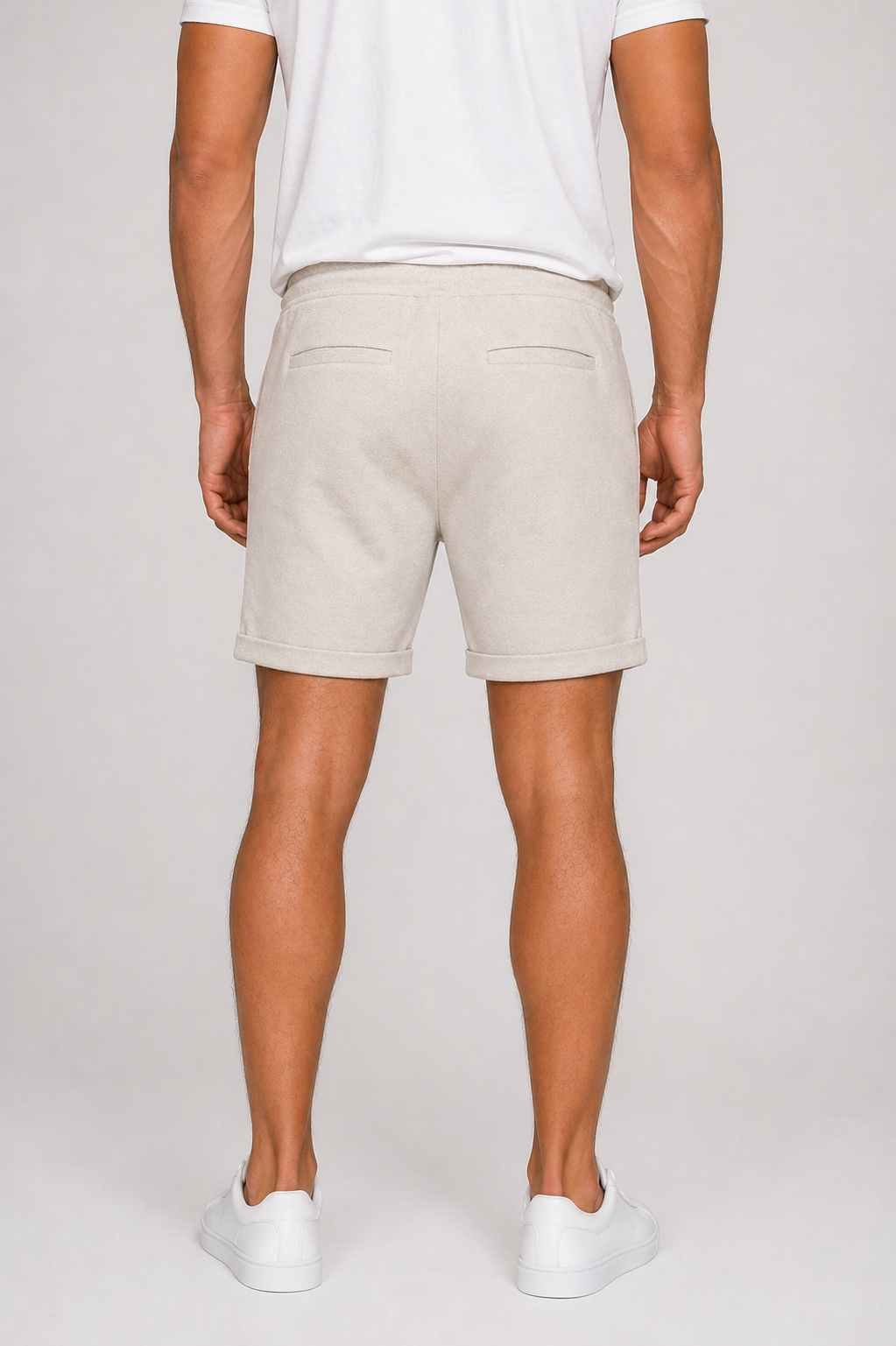 Shorts Para Hombre Bermudas Cortos Tejidos Con Jareta G61451 Beige