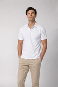 Playeras Polo Para Hombre Manga Corta Basica APOLBS Blanco