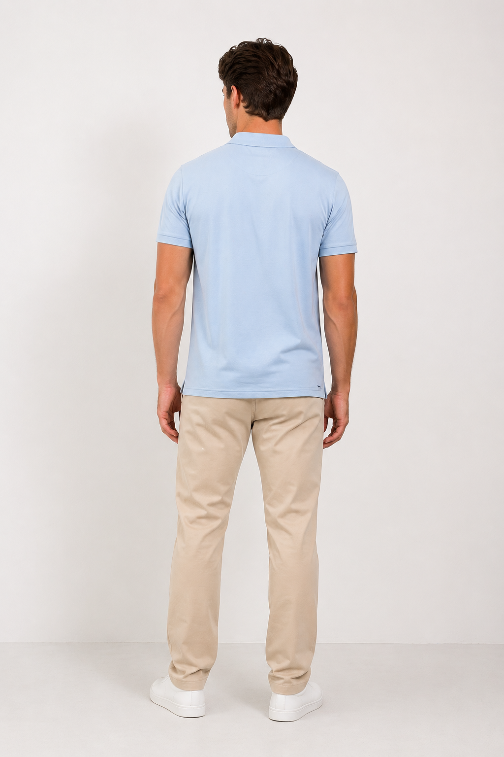 Playeras Polo Para Hombre Manga Corta Basica APOLBS Cielo