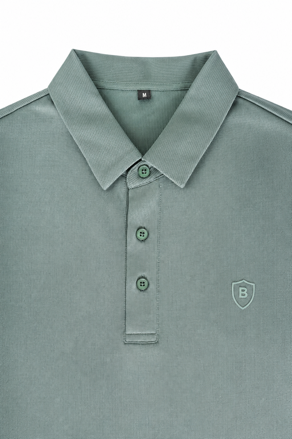 Playeras Polo Para Hombre Spandex Con Textura A55402 Verde