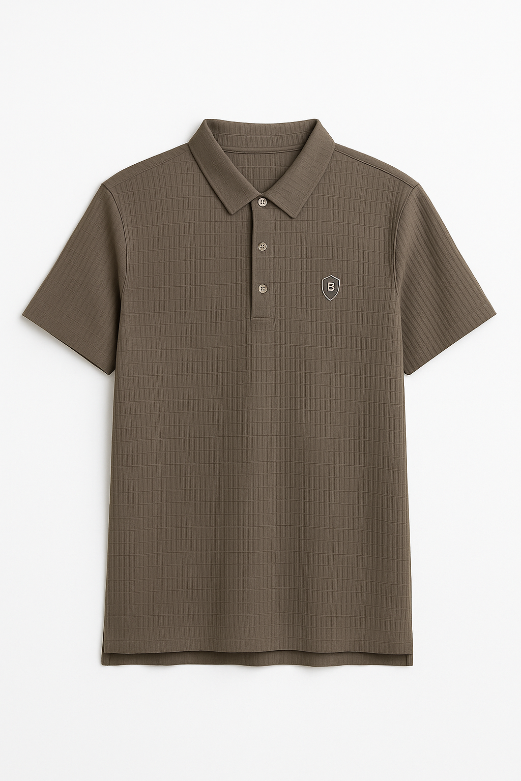 Playeras Polo Para Hombre Premium Con Textura A55404 Cafe