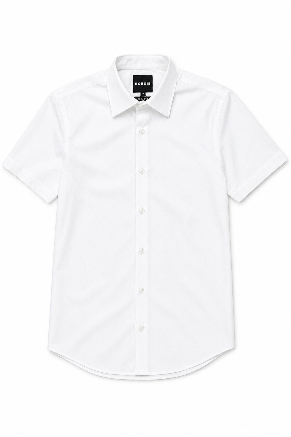 Camisas Para Hombre Manga Corta Jacquard B61351 Blanco