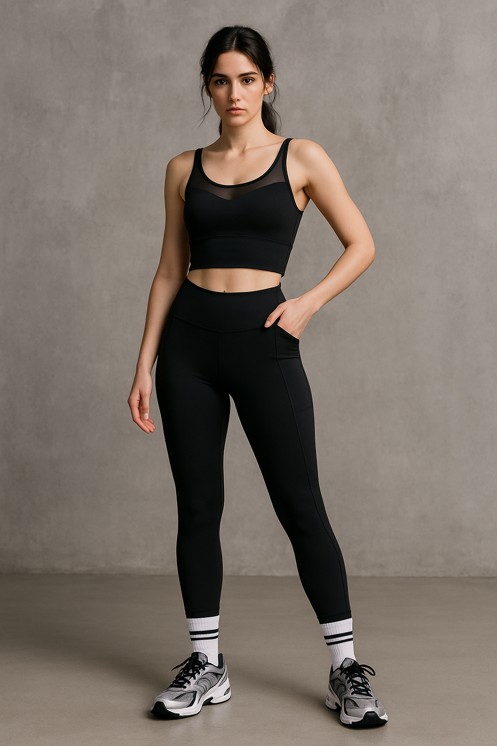 Tops Deportivos para Mujer Detalle Mesh MTXWX6 Negro