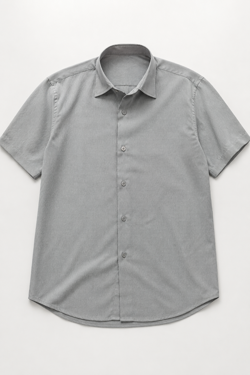 Camisas Para Hombre Manga Corta Jacquard B61351 Gris