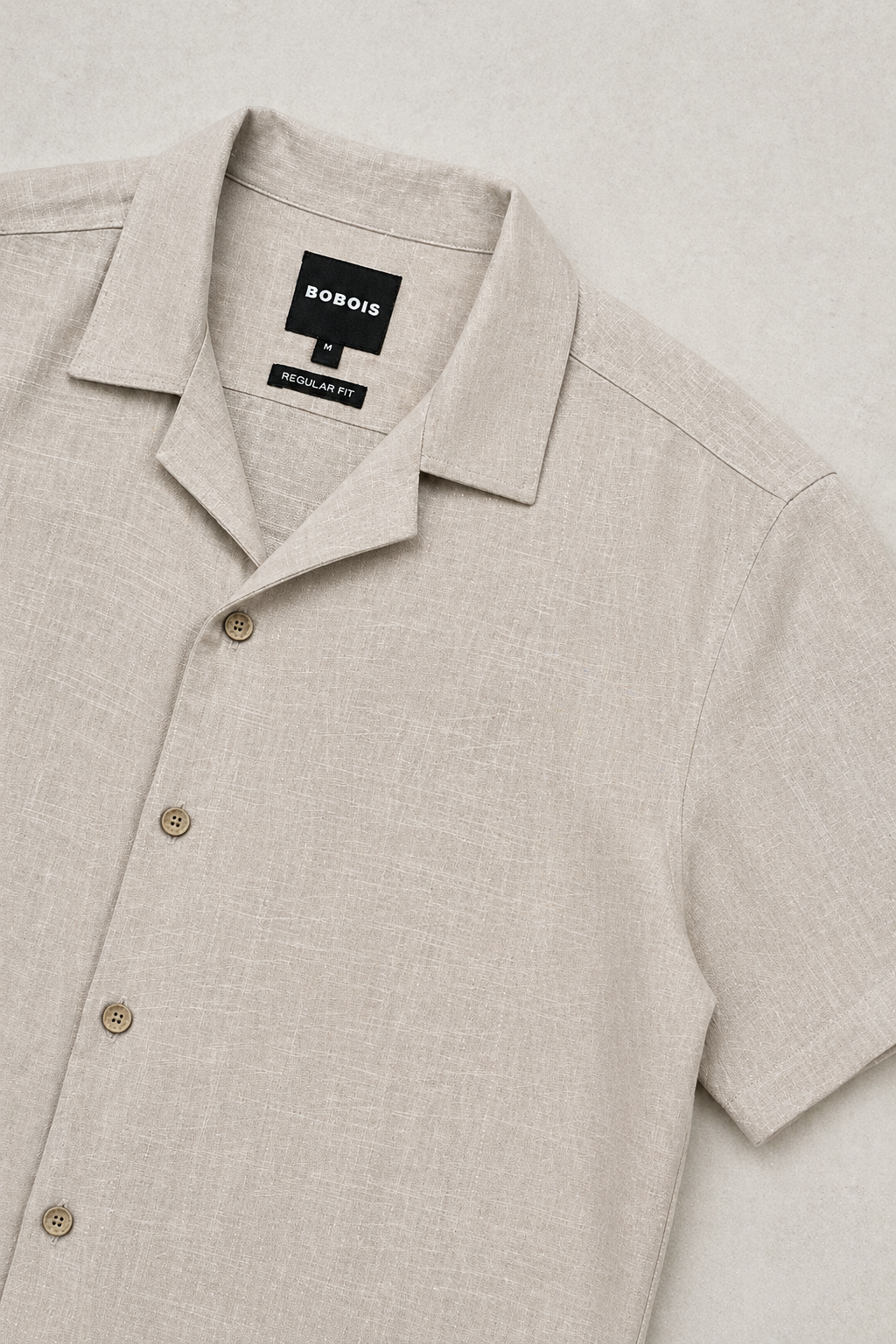 Camisas Para Hombre Tipo Lino Corte Relaxed Estilo Resort B61551 Arena