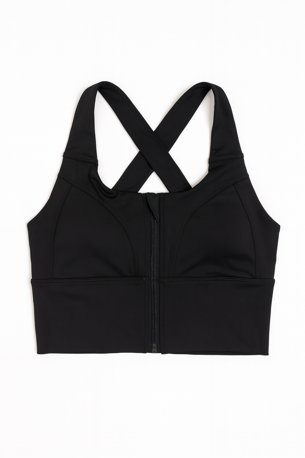 Tops Deportivos para Mujer Cierre Frontal Estructurado MTLLWX Negro