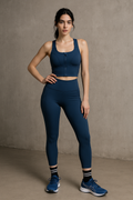 Leggins Deportivos para Mujer Con Bolsillos Mesh MTCK90 Marino
